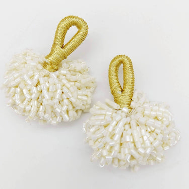 White Bead Tassels Latkan, Indian Latkans, Sewing Latkans